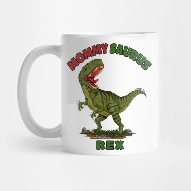 Mommy Saurus Rex Dinosaur Funny Mothers Day Novelty Gift by Airbrush World